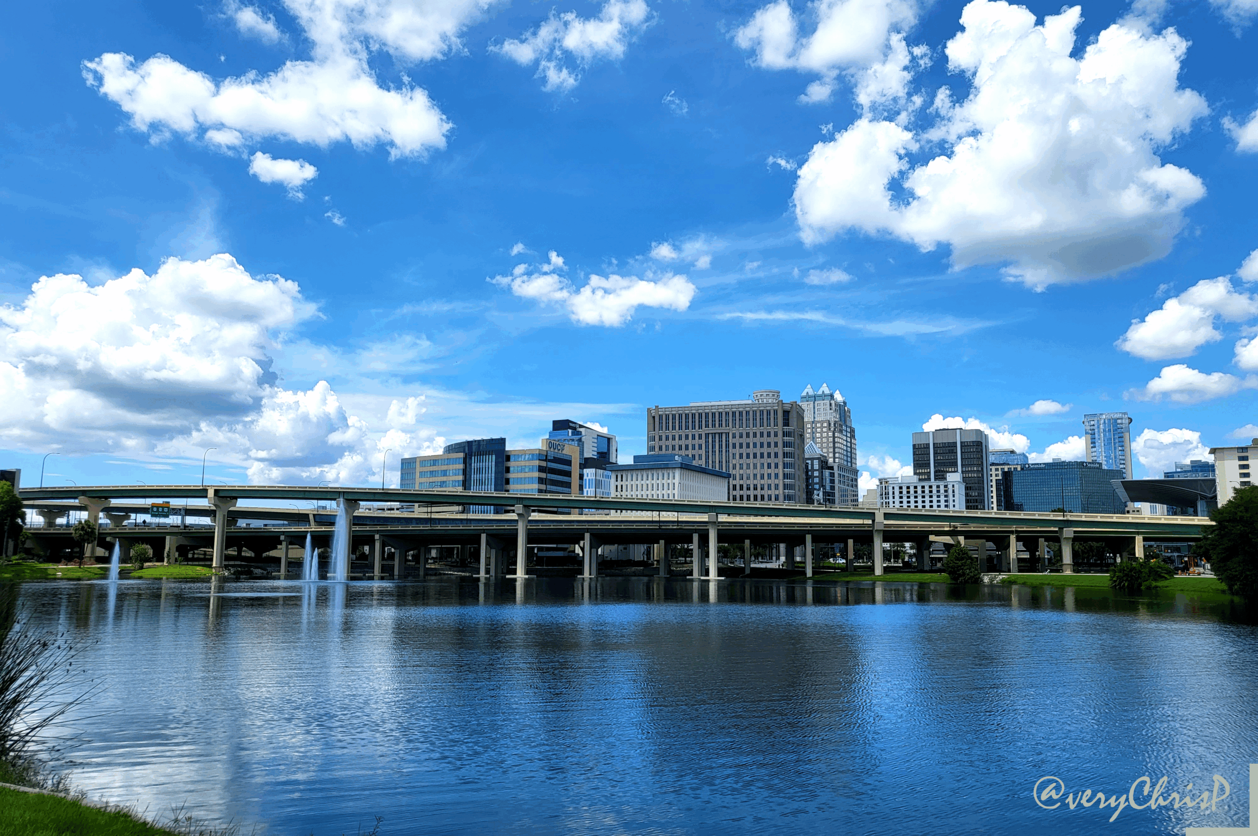 Downtown Orlando from Lake Lucerne