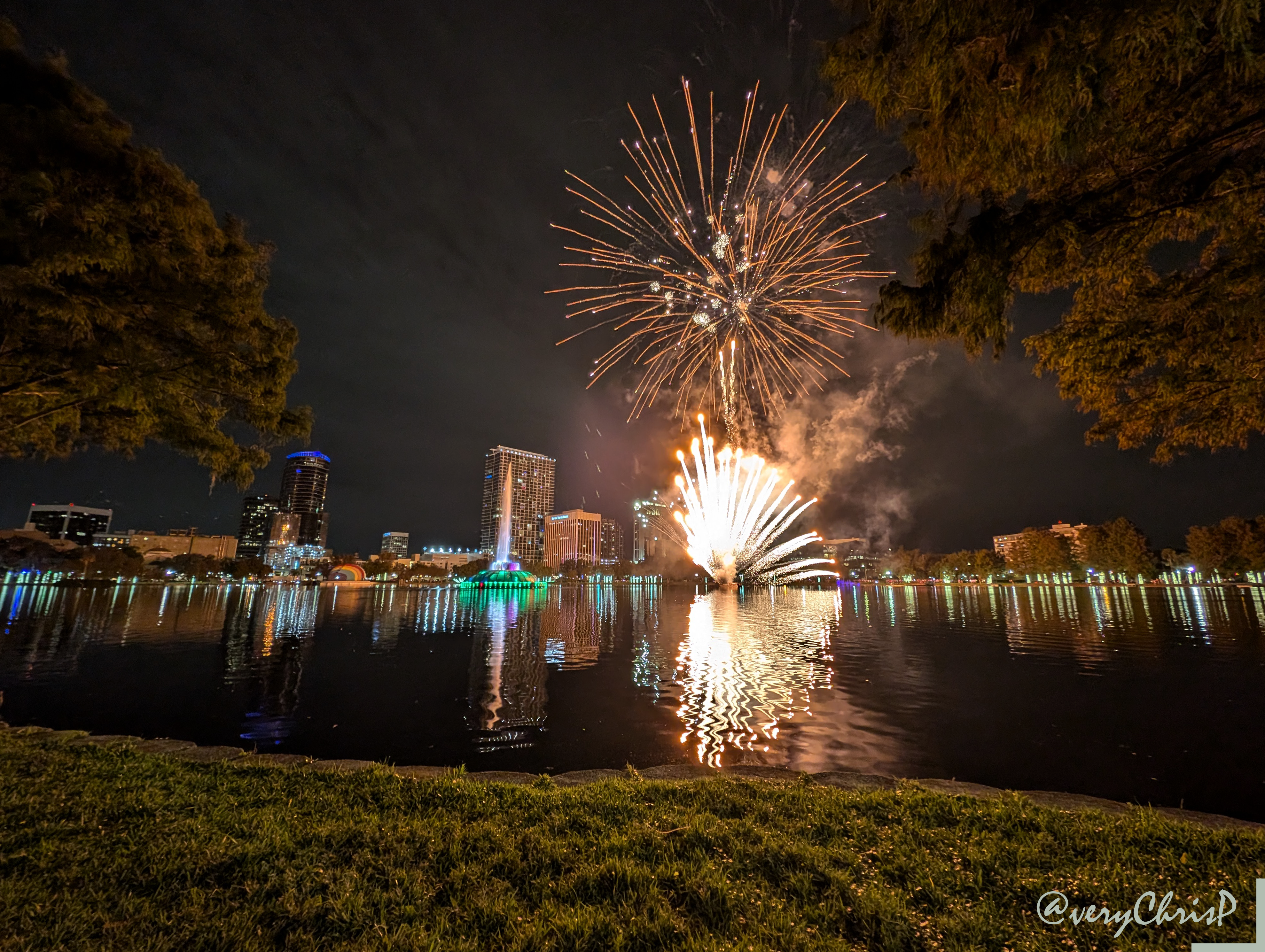 Fireworks at Lake Eola